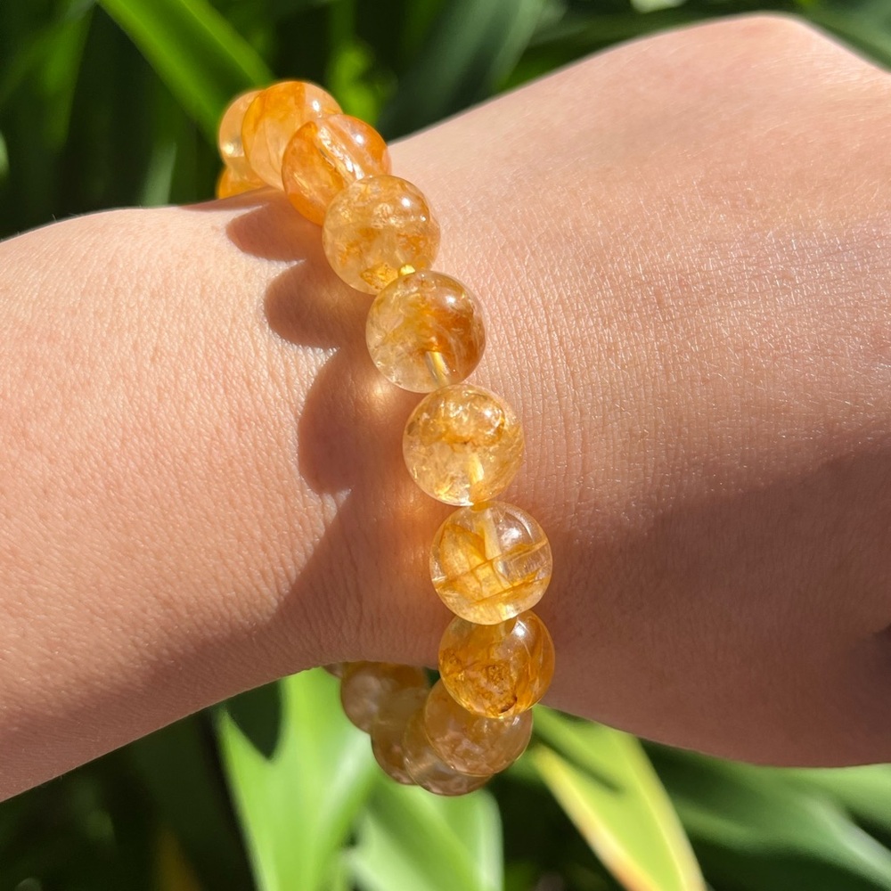 11mm stretchable golden healer bracelet‎